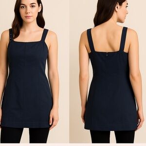 Maeve Navy Blue Sleeveless A-Line Dress | Anthropologie | XS | Casual